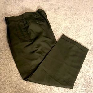 Haggar Olive green pleated dress pants. 38X32
